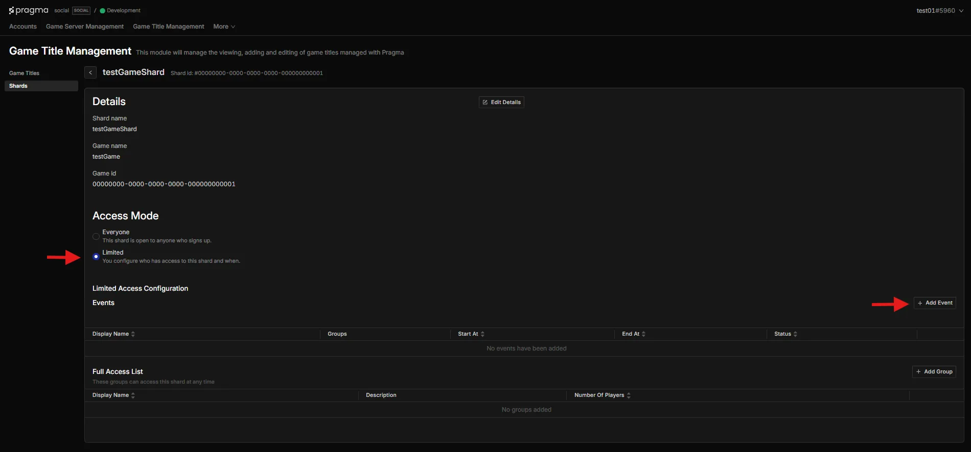 Limited Access Mode