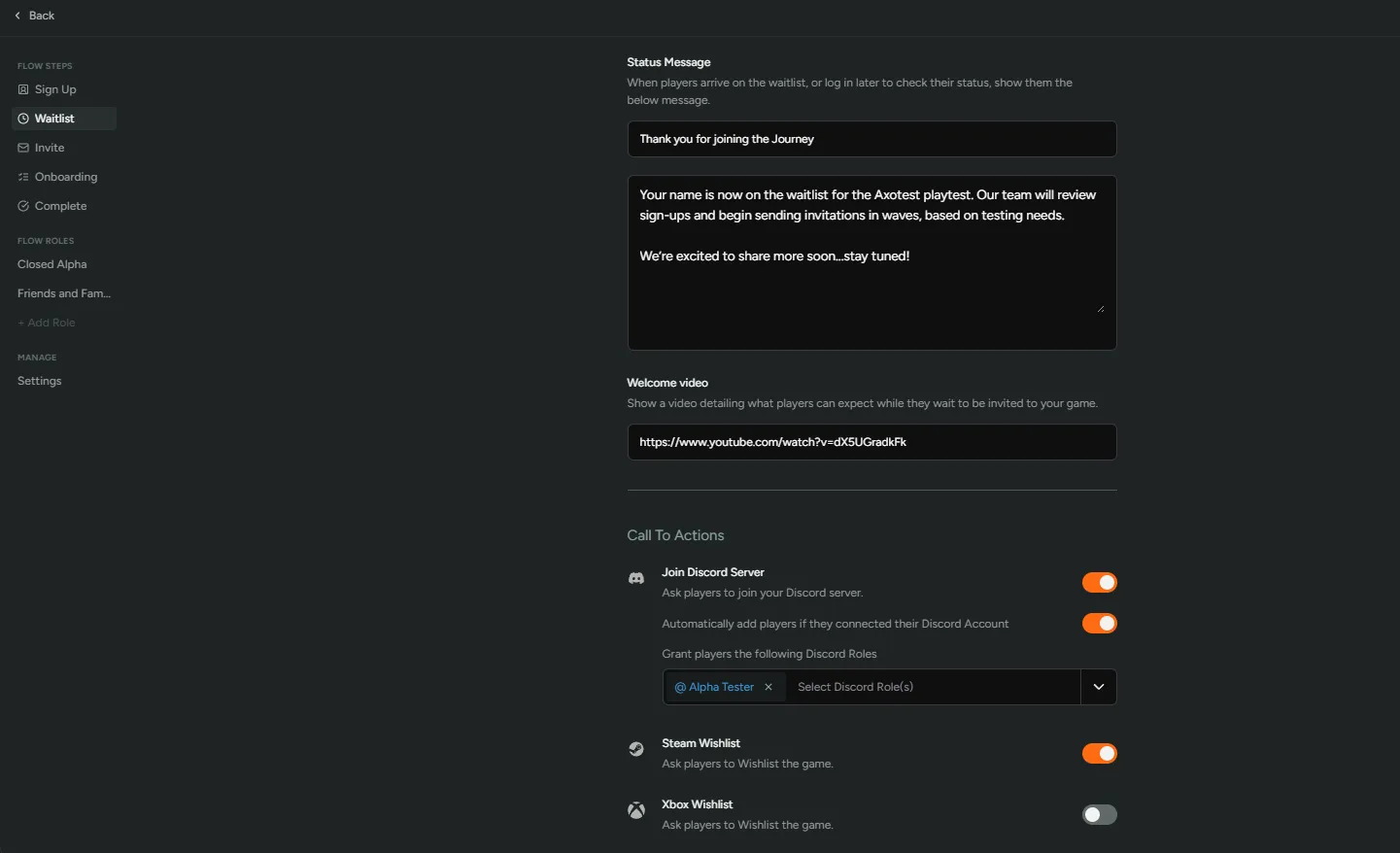 Waitlist Messaging