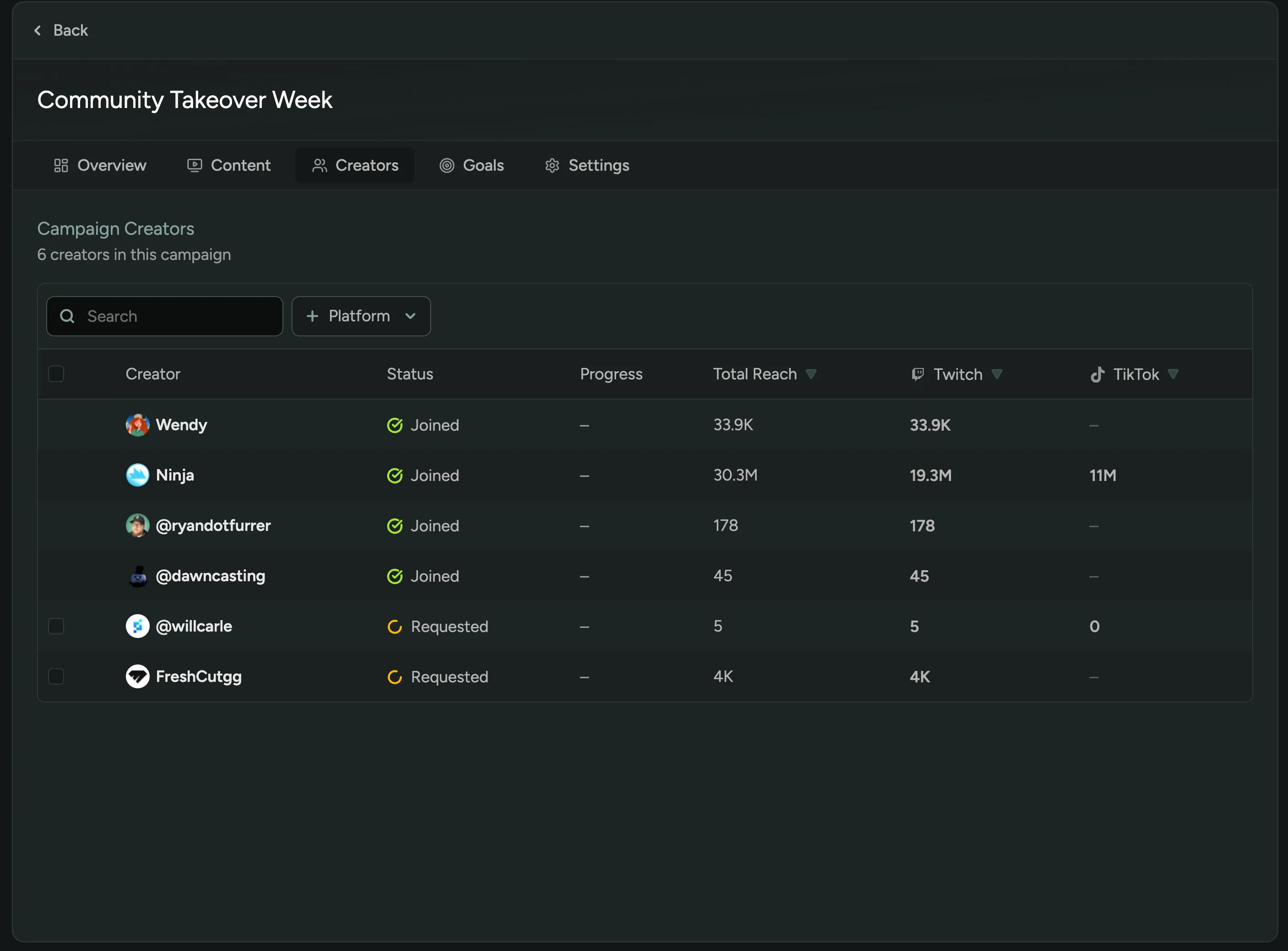 Require Approval for Creator Campaigns