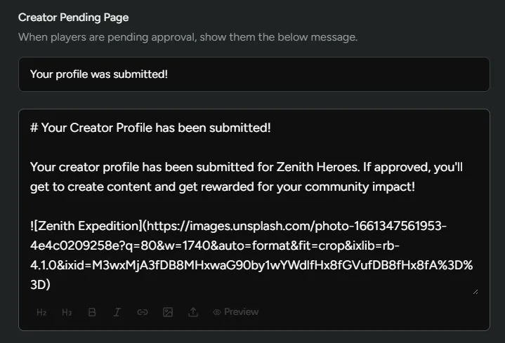 Pending Page