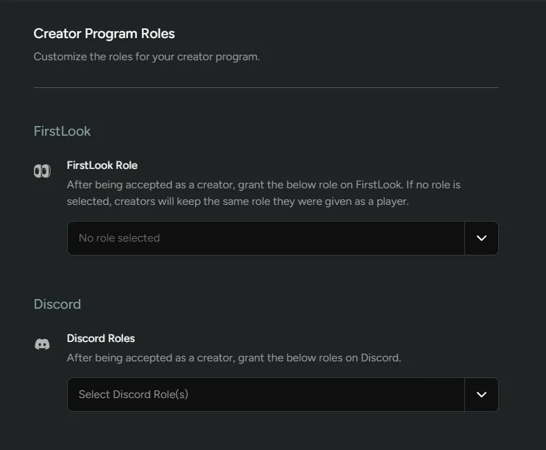 Creator Roles