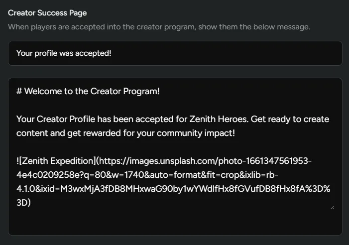 Success Page