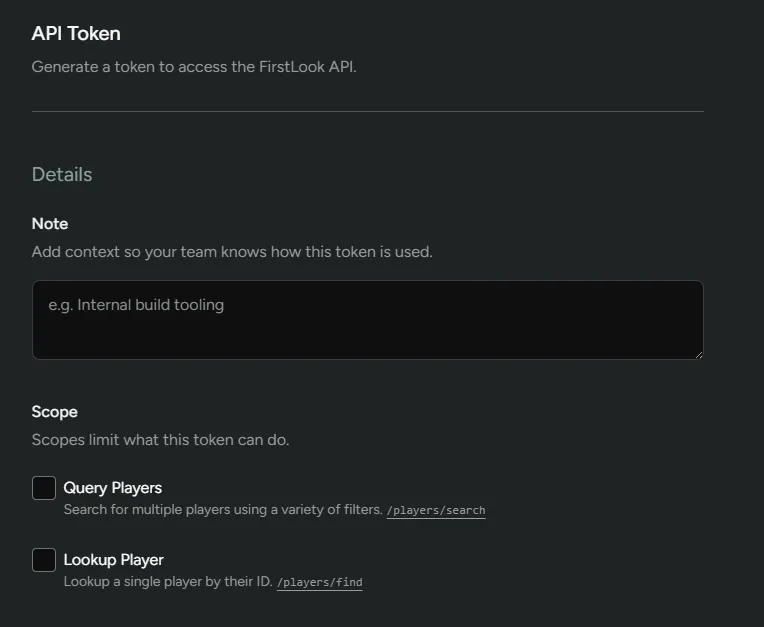 API Token