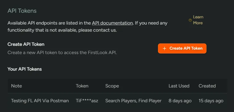 API