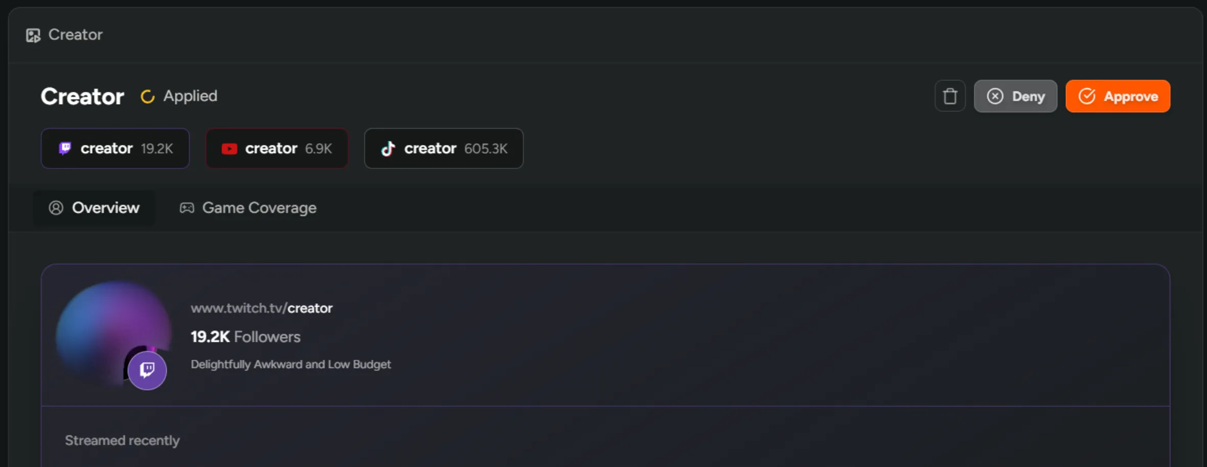 Creator Accept or Reject