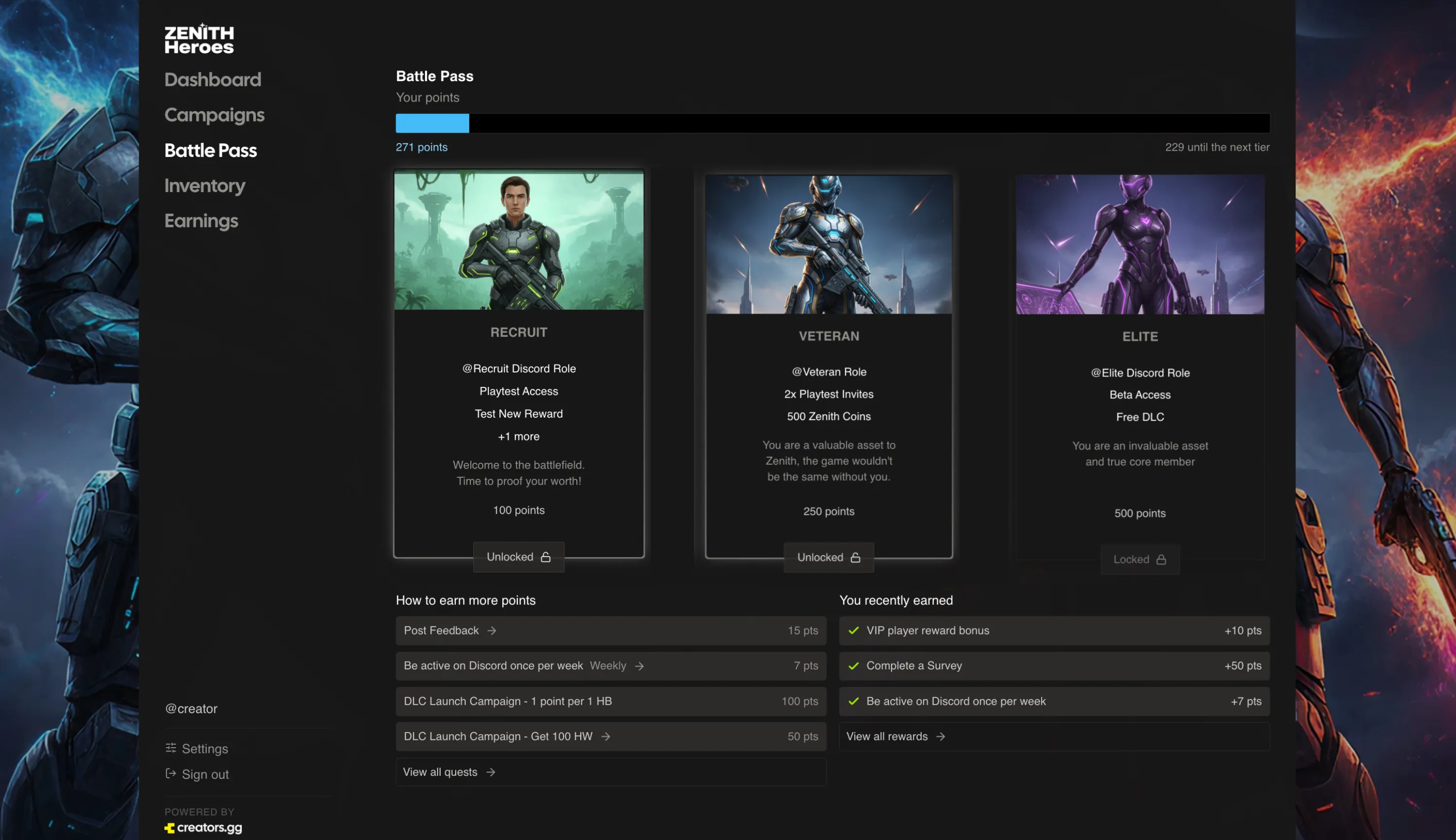 Creator Battle Pass