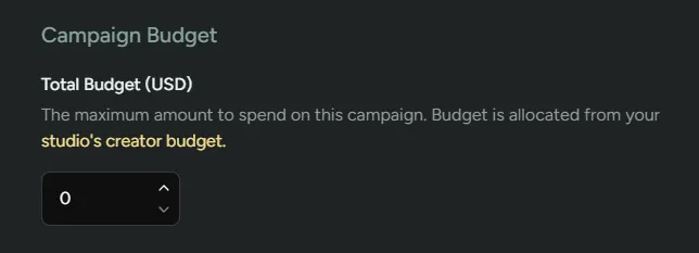 Campaign Budget