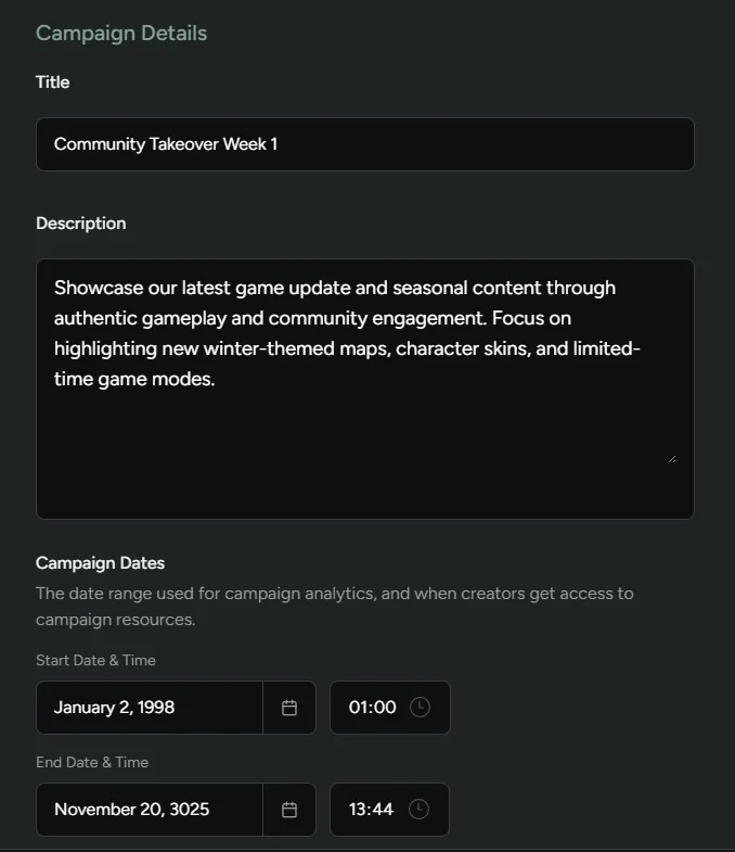 Campaign Details