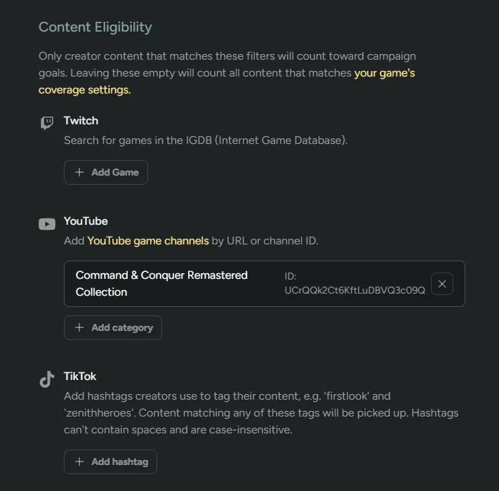 Campaign Eligibility