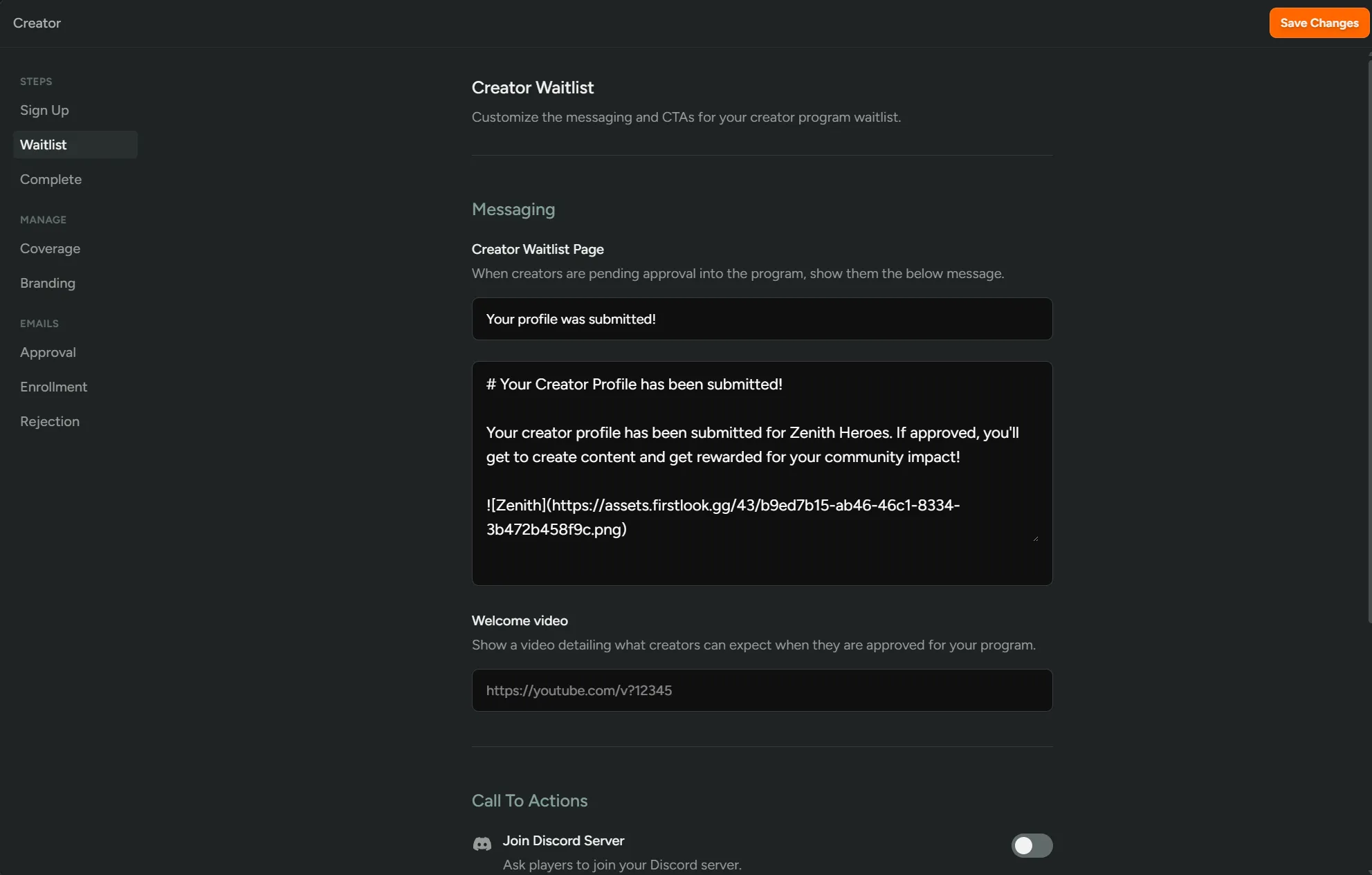 Campaign Waitlist