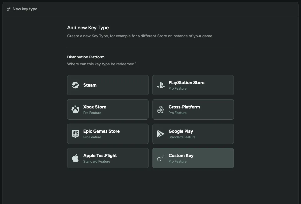 Custom Key Types