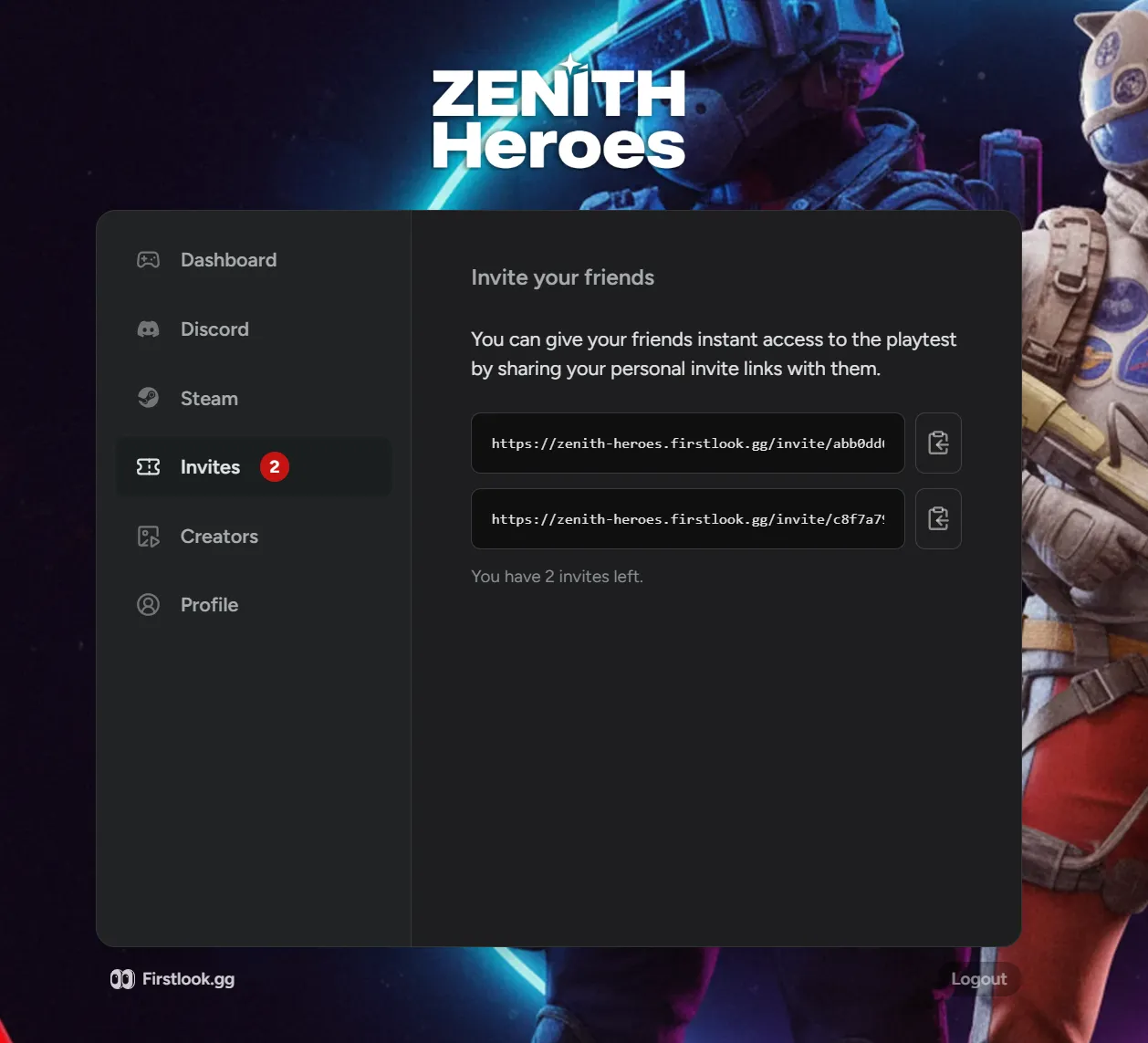 Player Dashboard Redesign