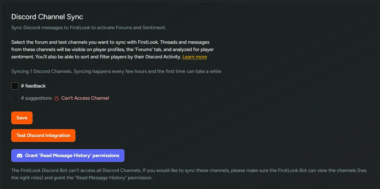 Discord Sync Configuration
