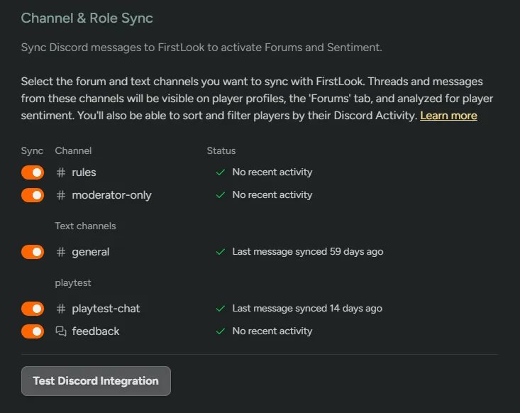 Discord Sync Configuration