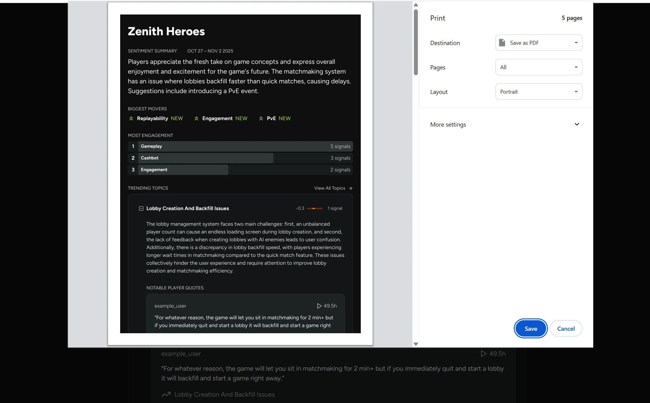 Export Sentiment PDF