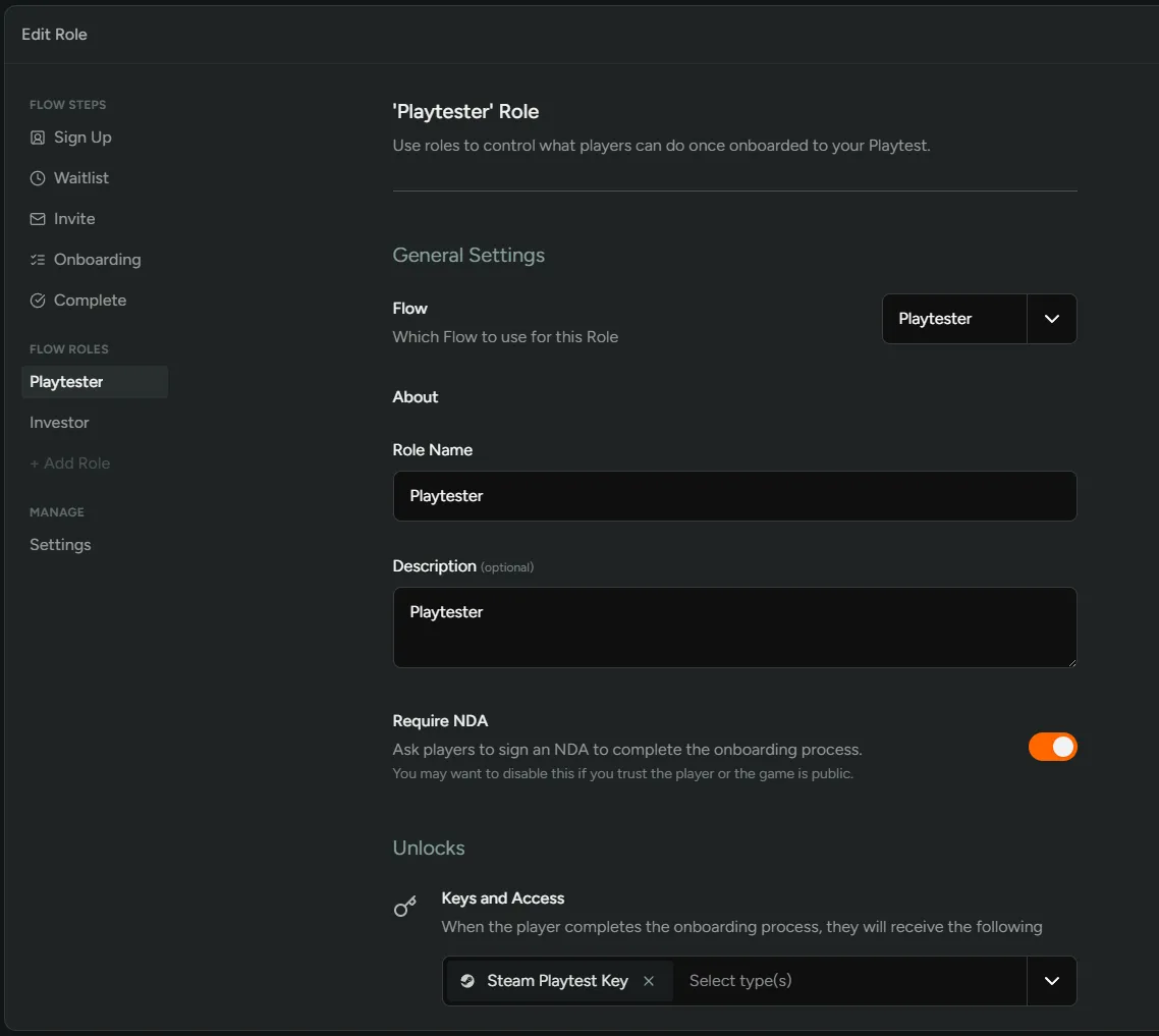 Flow Roles Key