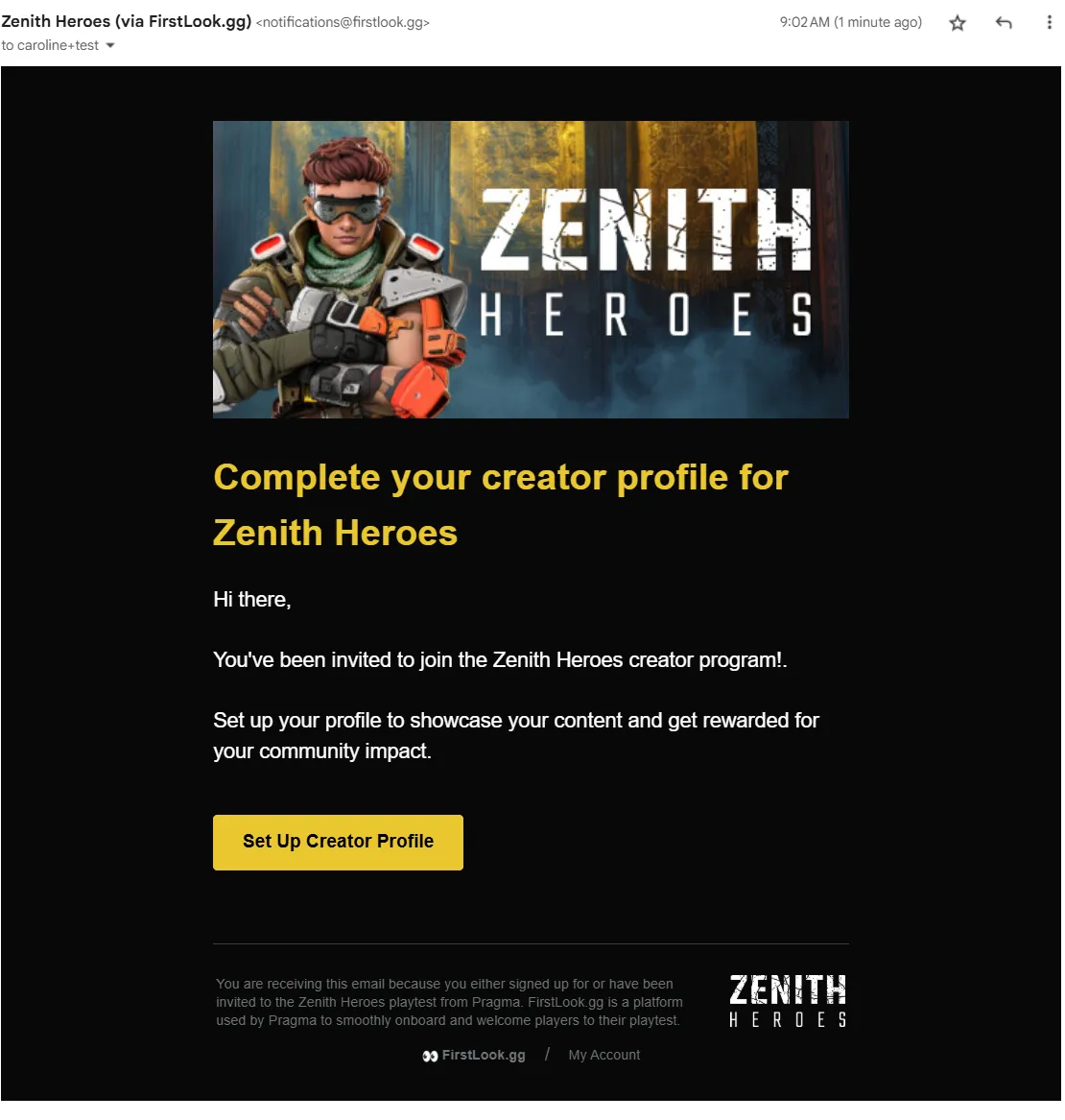 Invite players to creators