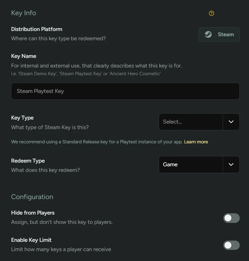 Key Type Steam