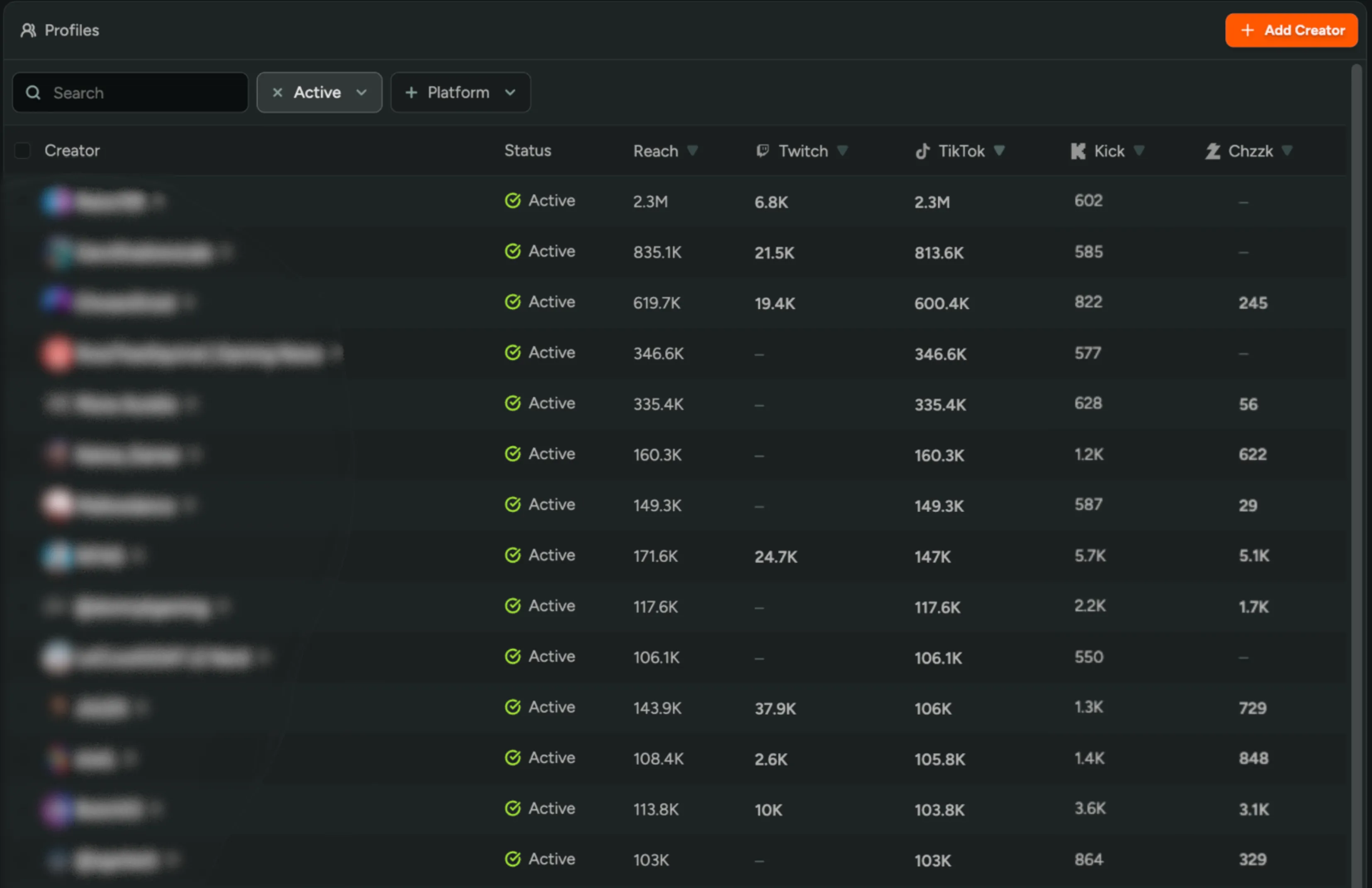 Kick & Chzzk Creator Logins