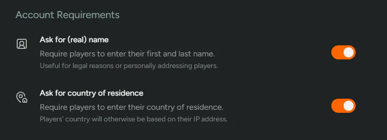 Account Requirements