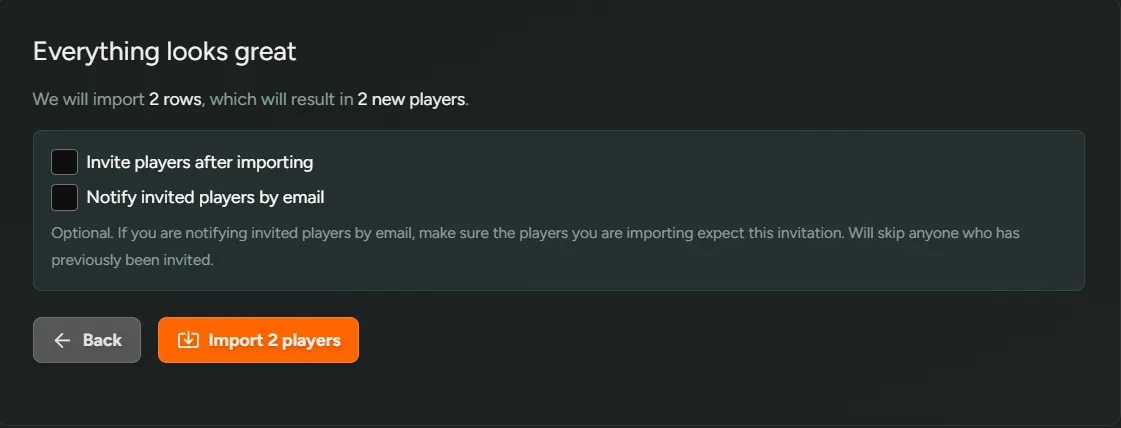 Player Import