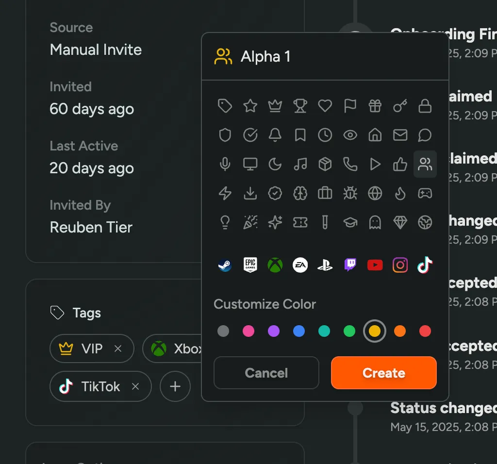 Player Tags