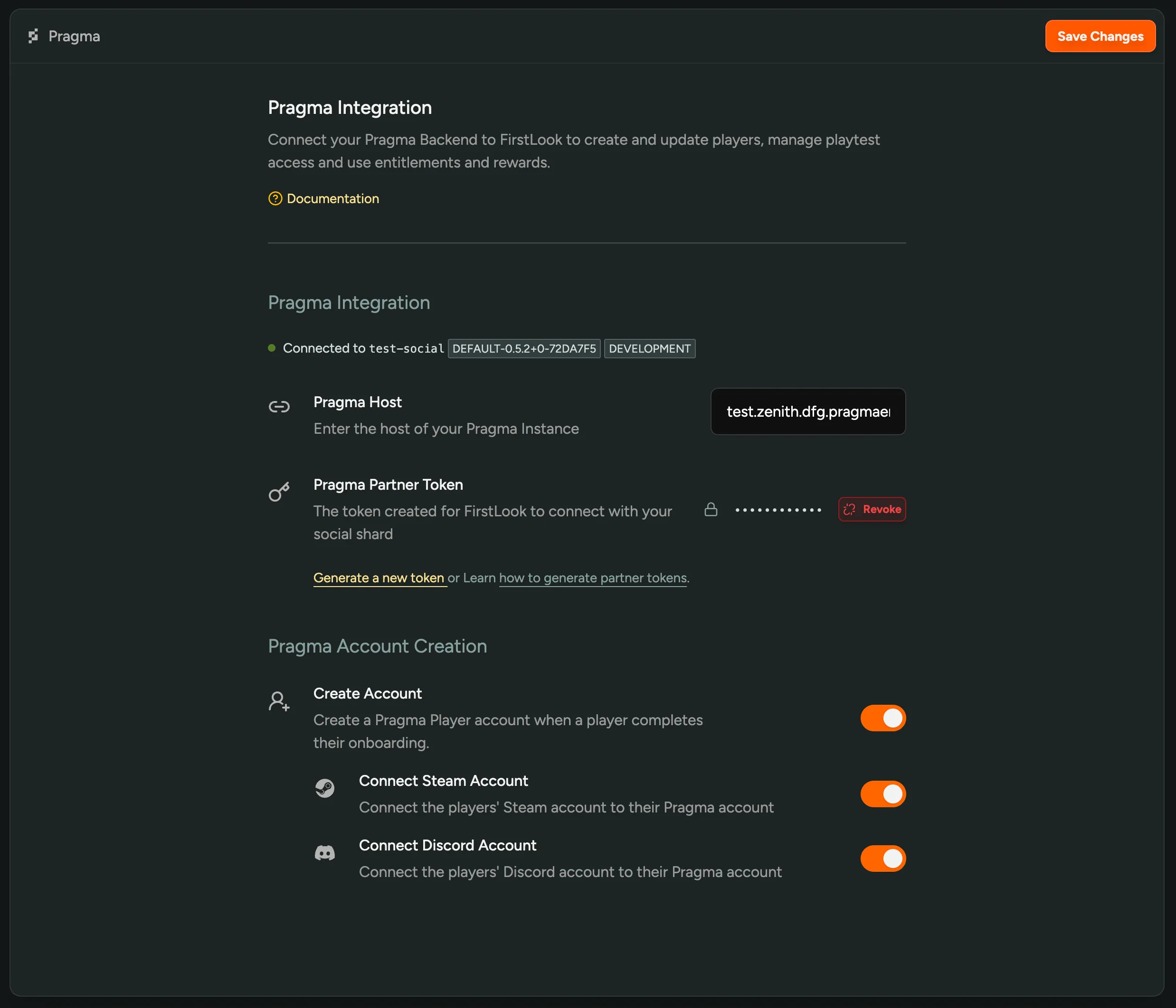 Pragma Integration