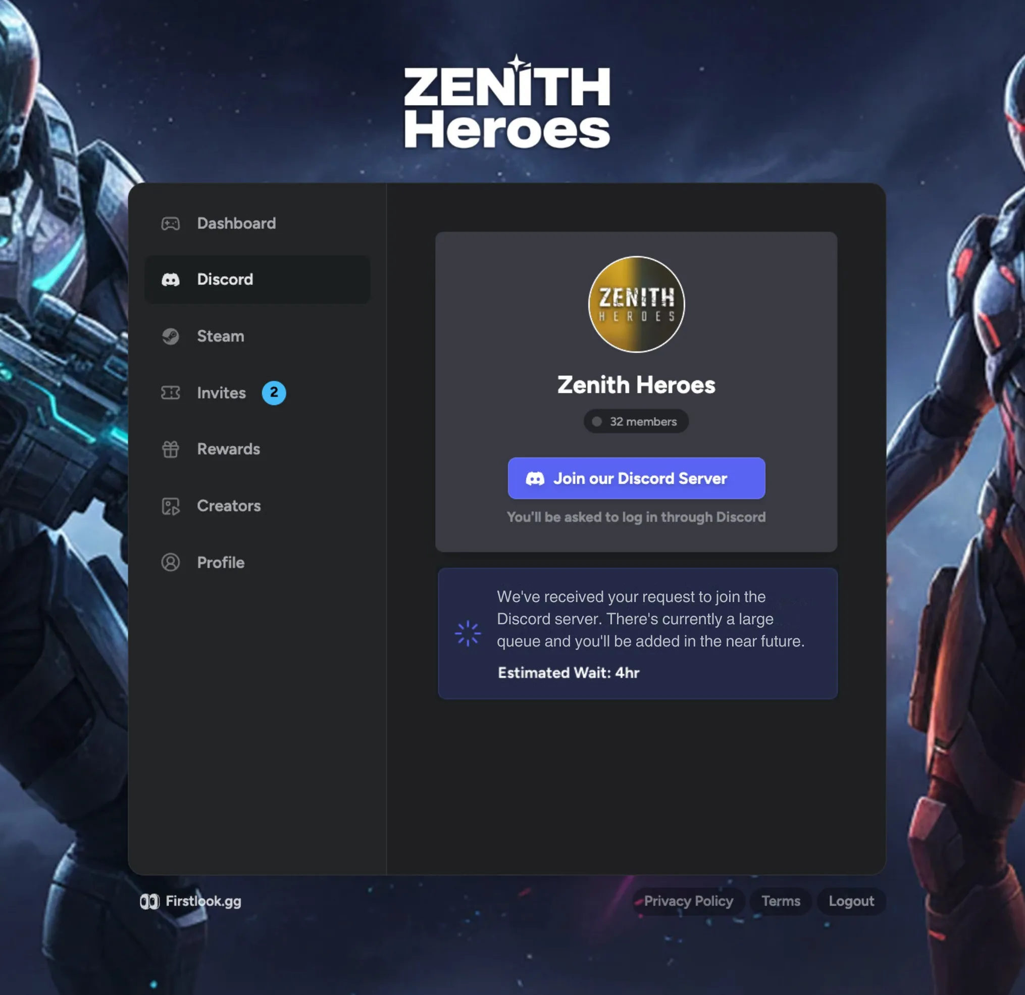 Large Queue Processing banner on the admin dashboard