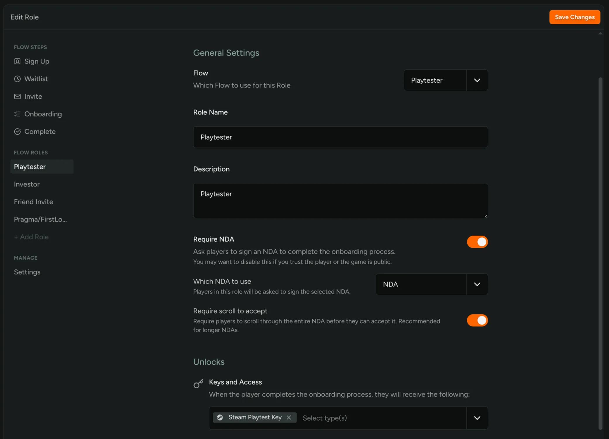 Require NDA