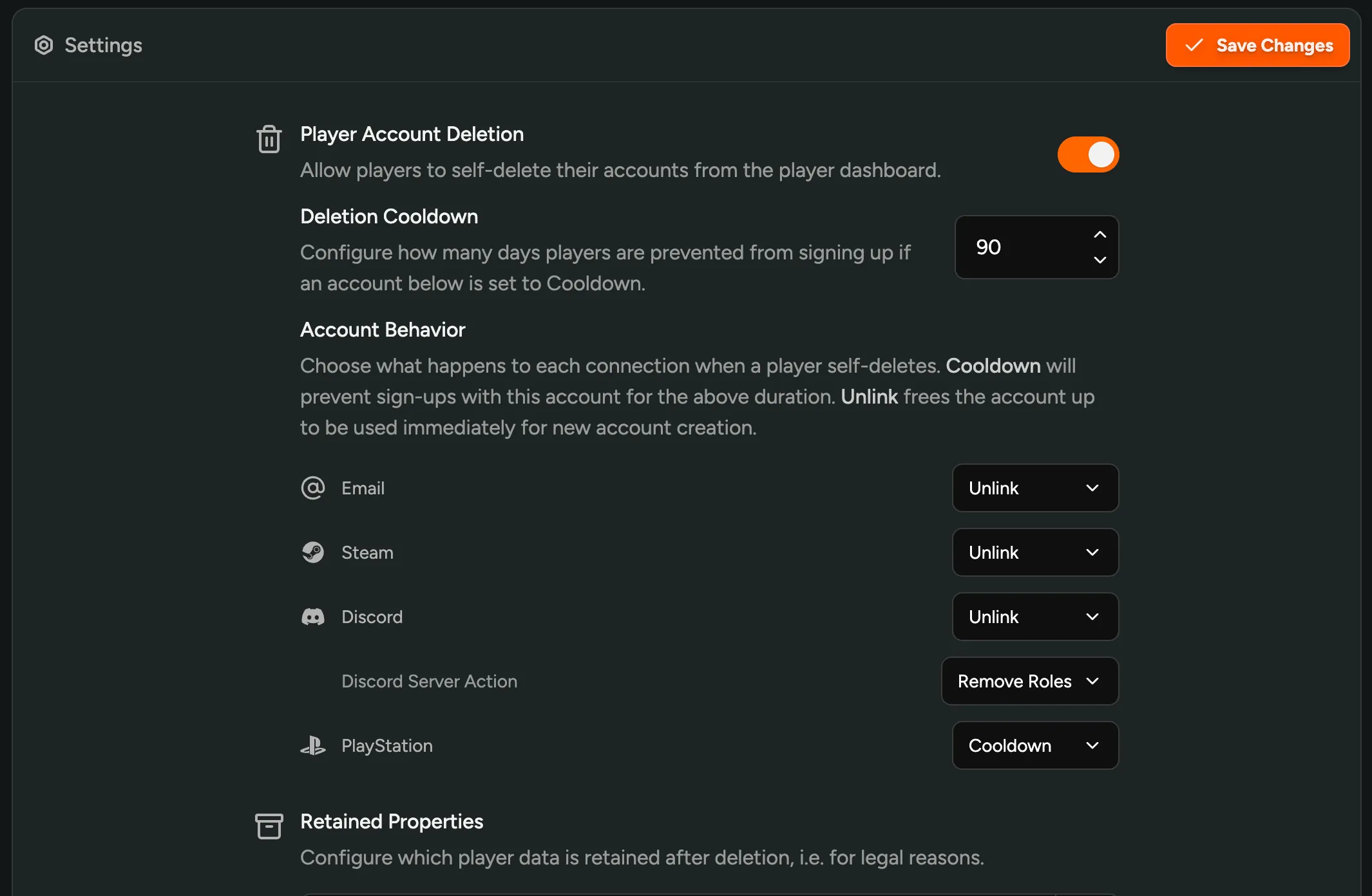Self Player Deletion