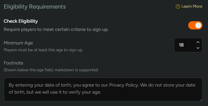 Eligibility Requirements
