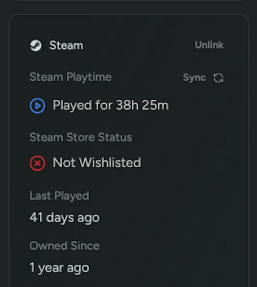 Filter by Steam Owned Date
