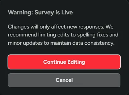 Edit Survey
