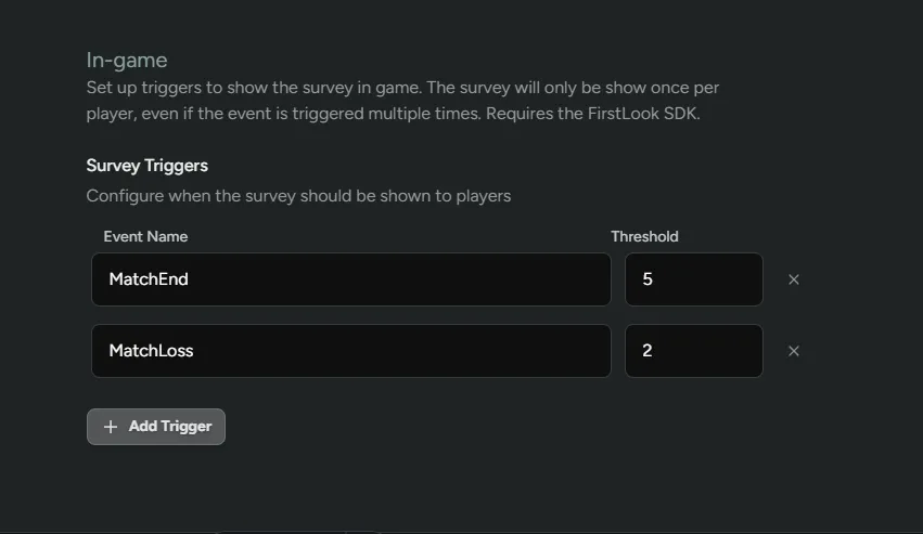 Survey Triggers
