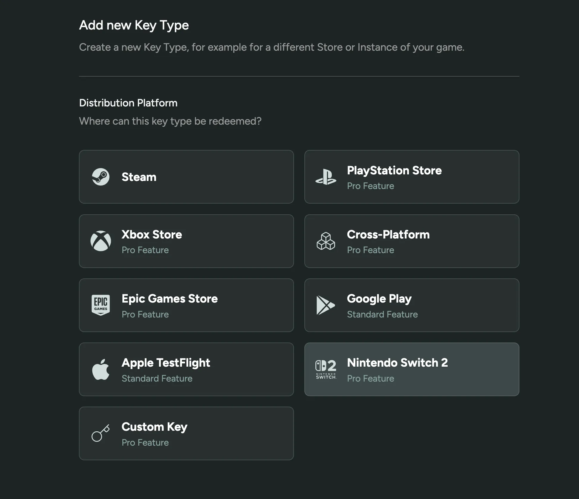 Switch 2 Key Support